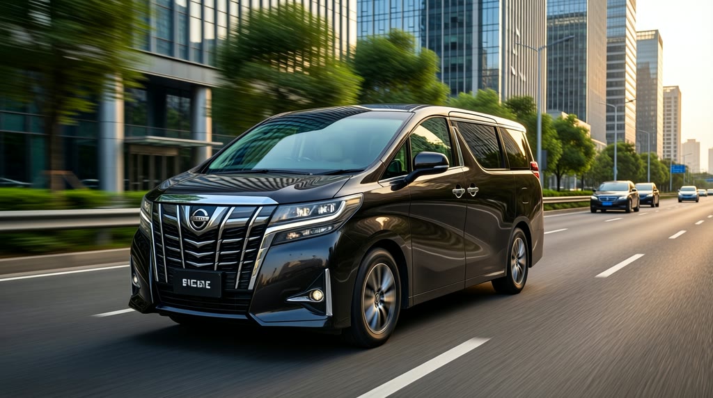 Nissan Elgrand в движении после заказа