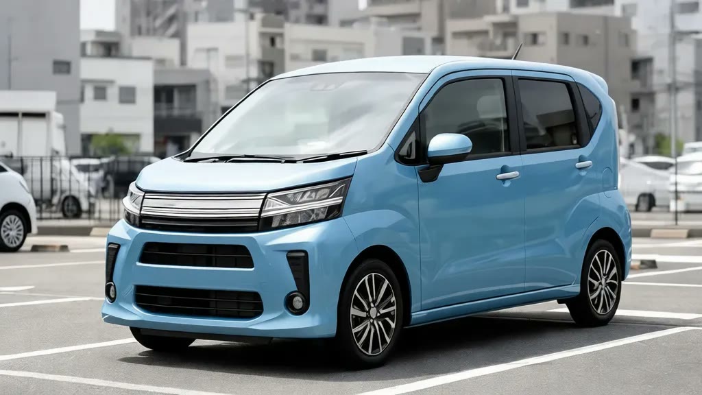 Светло-синий автомобиль Daihatsu Move на заказ