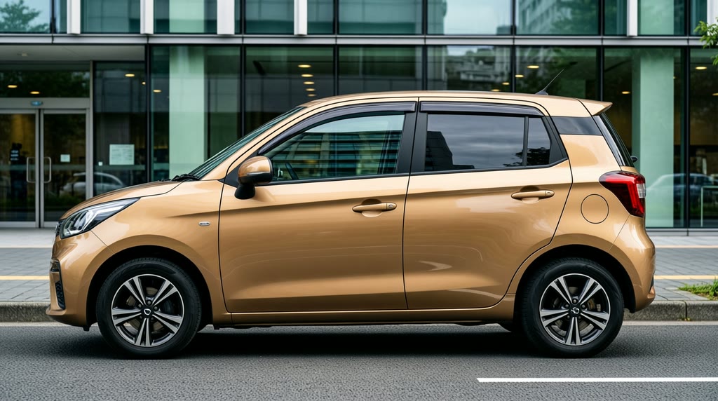 Внешний вид автомобиля Daihatsu Mira e:S на открытом воздухе