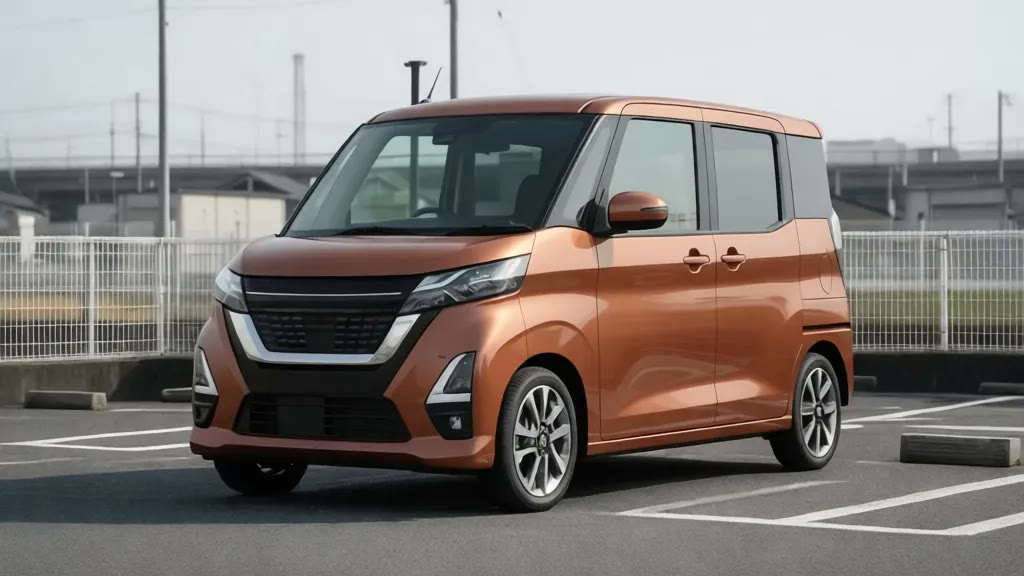 Медный Nissan Roox — авто под заказ на городской парковке