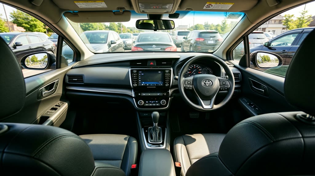 Передние сиденья и центральная консоль Toyota Prius