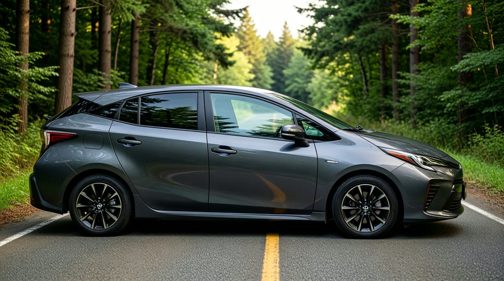 Toyota Prius под заказ из Японии Автомобиль Toyota Prius показан целиком под углом