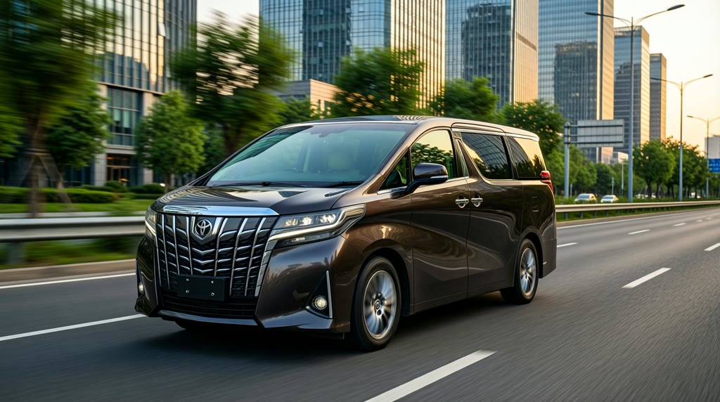 Toyota Alphard в движении после заказа
