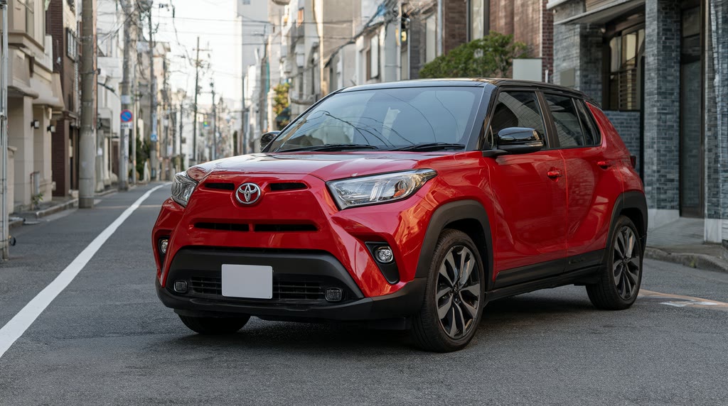 Toyota Raize — автомобиль из Японии на городской улице